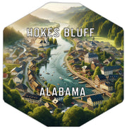 Hokes Bluff Alabama Souvenir Travel Destination Die Cut Hexagon Fridge Magnet 2-Inch